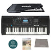 Yamaha Keyboard Bundles Yamaha PSR-E473 61-Key Touch-Sensitive Portable Keyboard with Polishing Cloth, Dust Cover, Online Lessons & Ebook