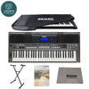 Yamaha Keyboard Bundles Yamaha PSR I400 61 Key Portable Keyboard Bundle with Polishing Cloth, Stand, Online Lessons & Ebook